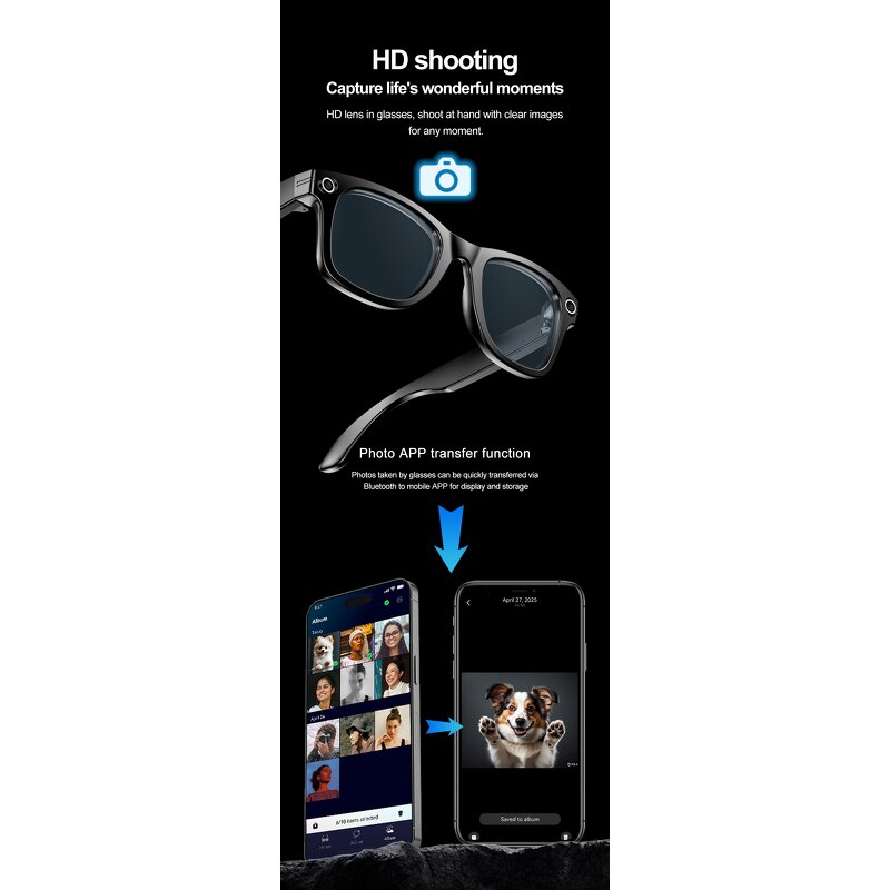 Smart Glasses Manufacturer - AI Camera Bluetooth Audio Video Recording Translation