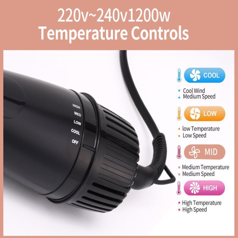 Hair Styler Manufacturer - 1200W 5-in-1 Curler Straightener Air Brush Negative Ion