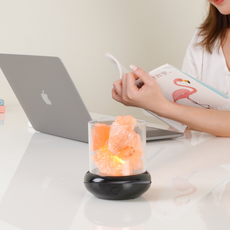 Humidifier Manufacturer - Ultrasonic Aromatherapy Negative Ions Salt Lamp LED USB