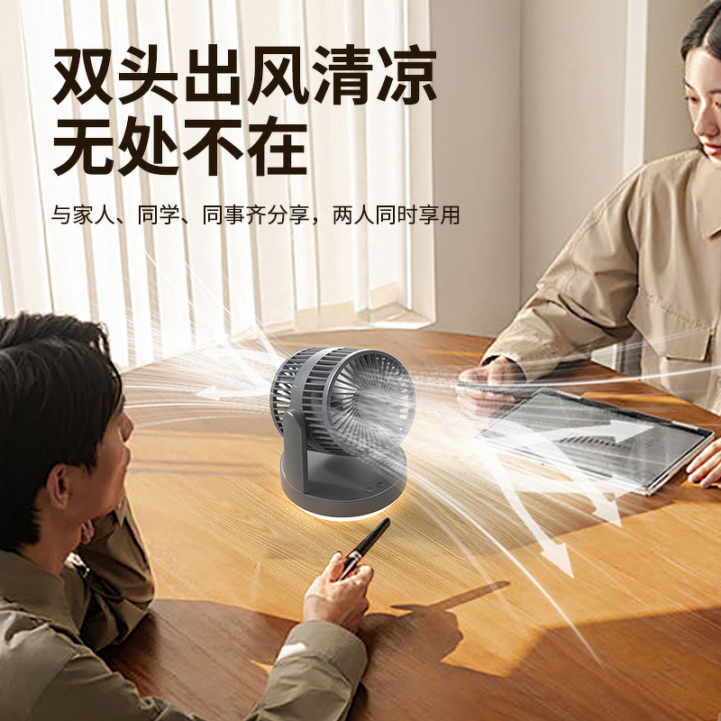 Fan Manufacturer - Dual-Head 3D Automatic Oscillating Air Circulation Atmosphere