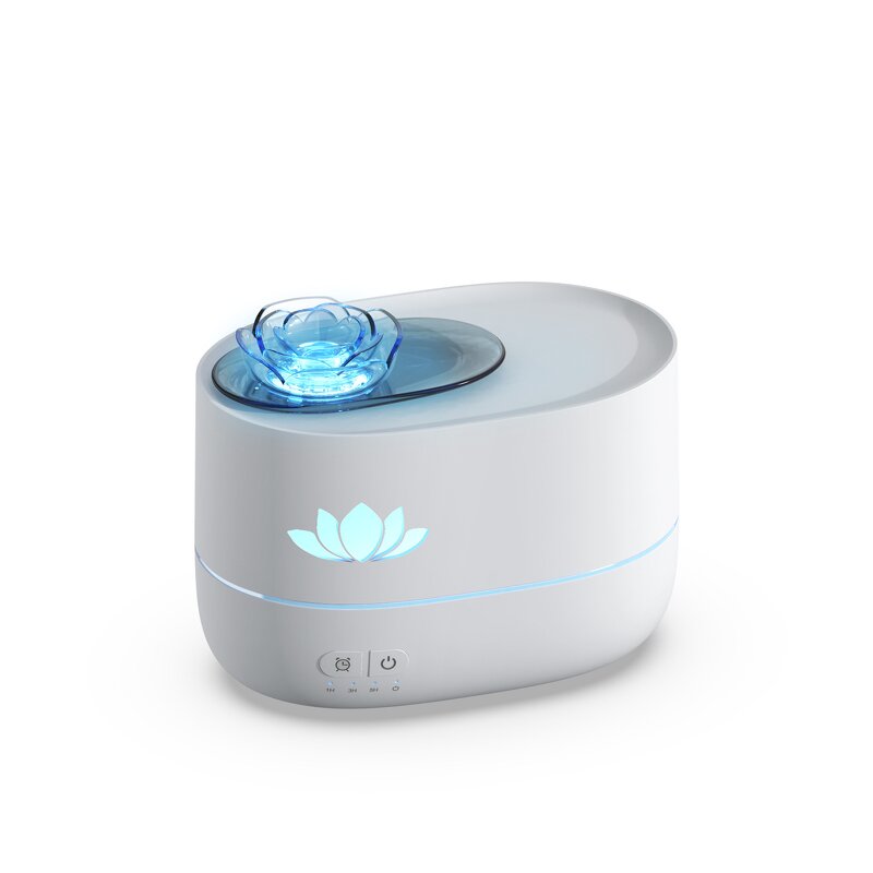 Diffuser Manufacturer - Colorful Fire Lotus USB Aromatherapy Moisturizing Flame