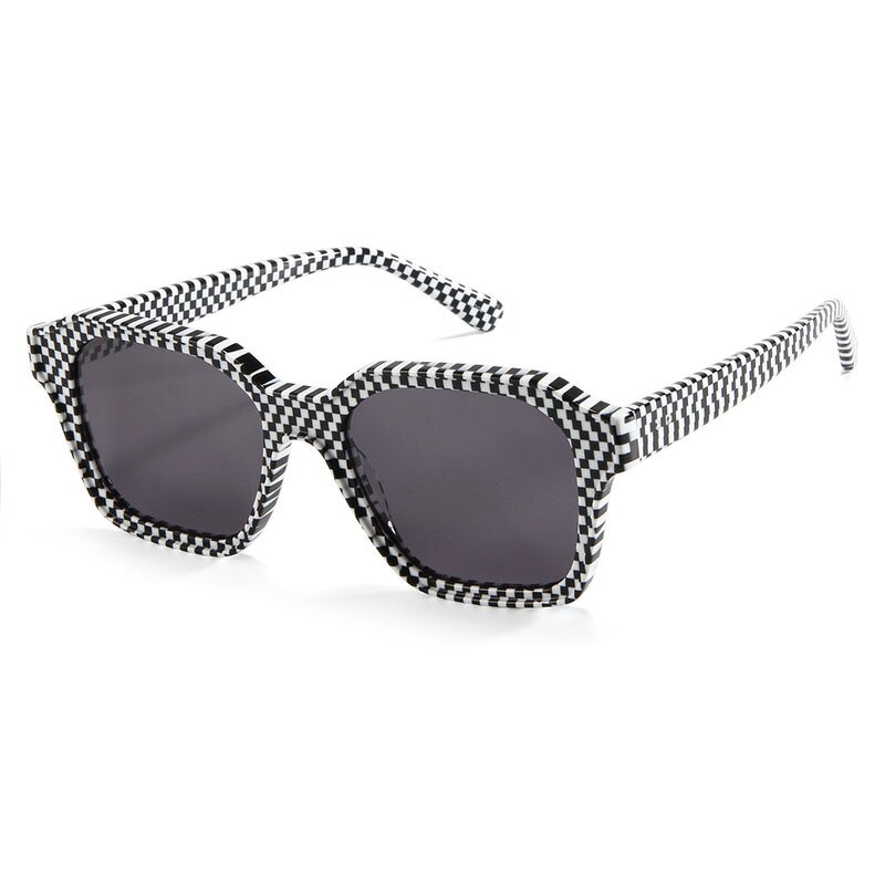 Sunglasses Manufacturer - OMELLE High Quality Unisex Classic Mazzucchelli Acetate Mosaic Designer Black Grid