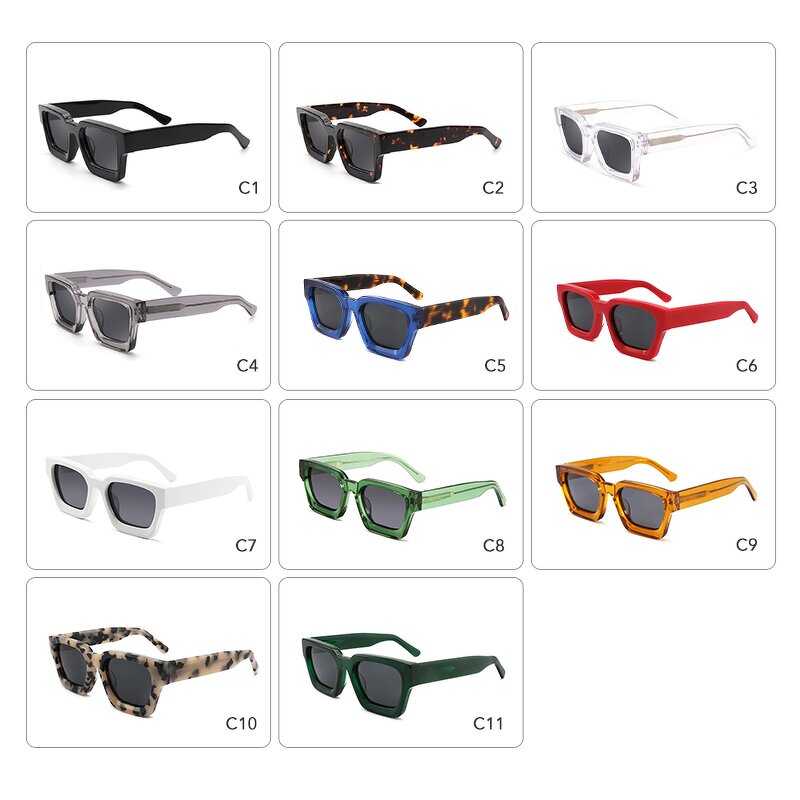 Eyeglasses Frame Manufacturer - Latest Designer Oversized Square Lightweight Fashionable Optical Acetate Solid Pattern