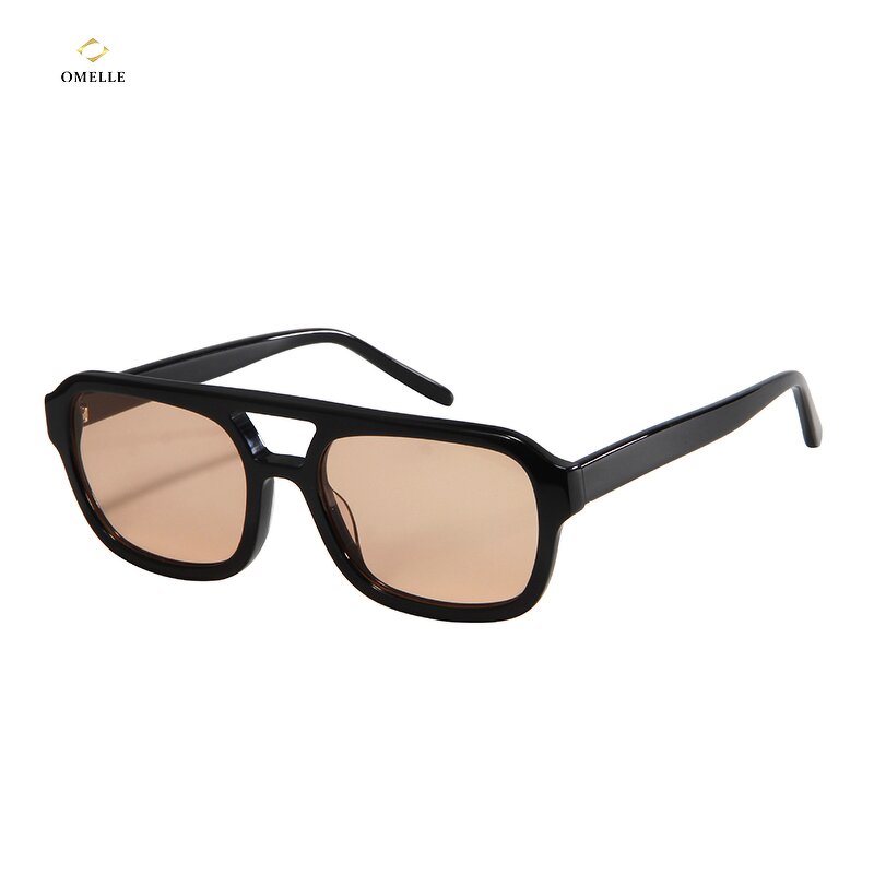 Sunglasses Manufacturer - Women's Retro Oversized Square Acetate & TR90 Frame TAC Lens UV400 & Blue Light