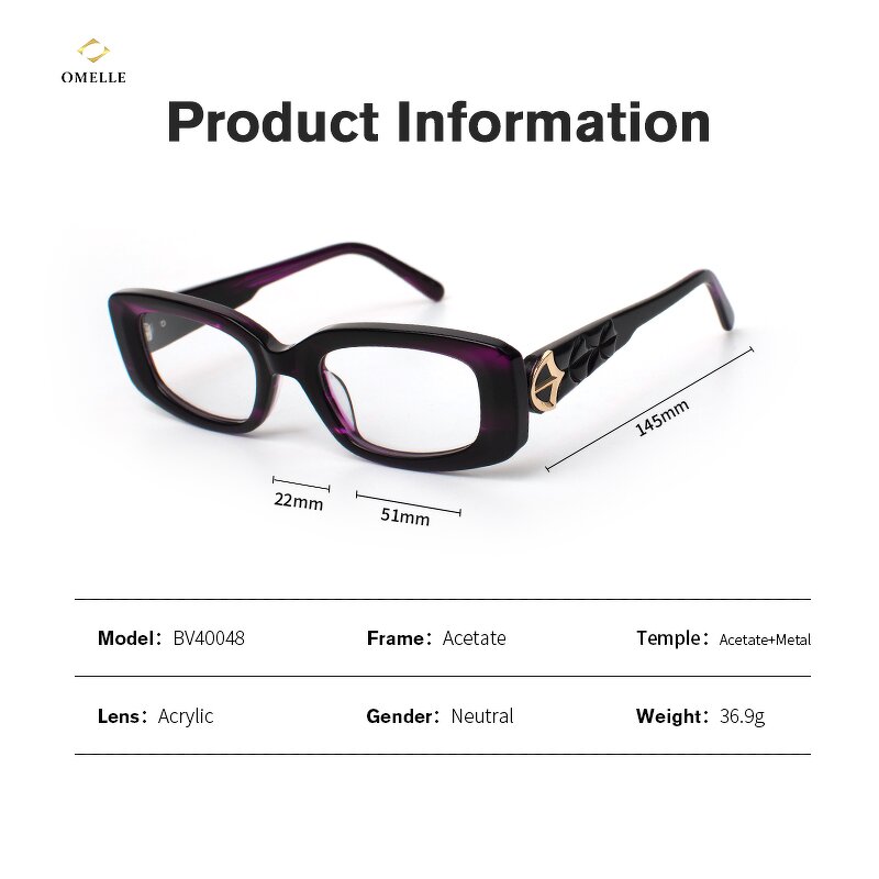 Glasses Frames Manufacturer - Eco Friendly Thick Black Plastic French Eyewear Brands Italy Design CE