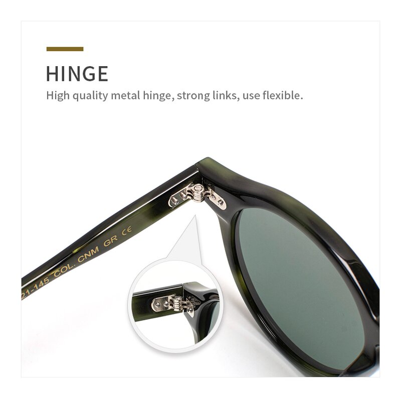 Sunglasses Manufacturer - Omelle Designer Luxury for Girls and Boys Round Acetate Frame Gray with Tac Lenses