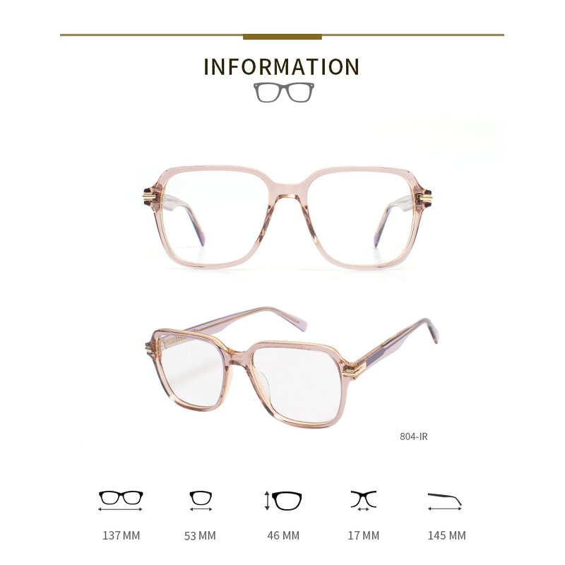 Eyeglasses Frames Manufacturer - OMELLE Newest Acetate High Quality Custom Made Optic Vintage Women Pink Reading