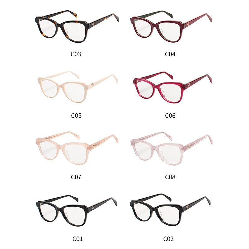 Optical Frame Manufacturer - Italy Design Custom Logo Acetate Candy Color for Women