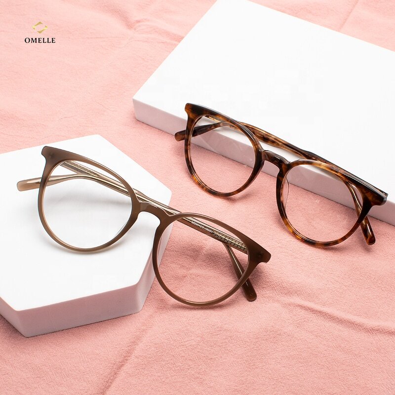 Spectacle Frames Manufacturer - Stylish Computer Unisex Acetate Round Design Optical