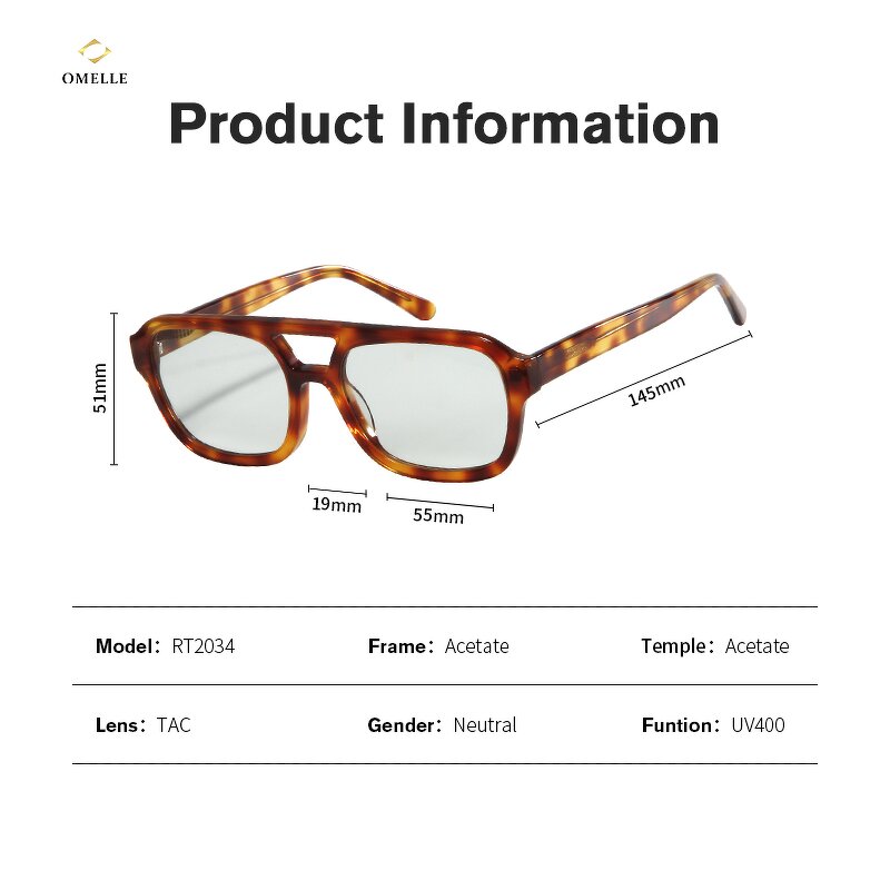 Sunglasses Manufacturer - Bulk Custom Vintage Patchwork for Women Acetate/TR90 Frame Oversized Square TAC UV400