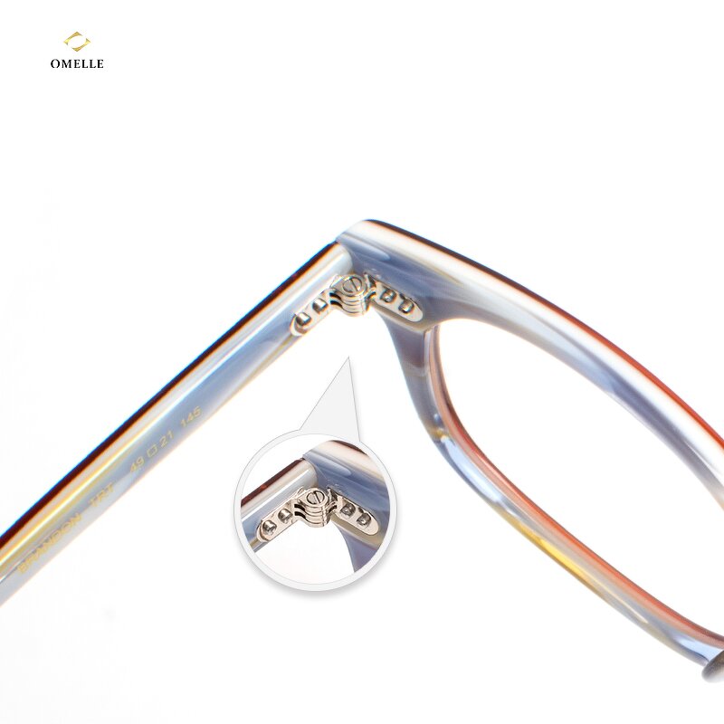 Eyeglasses Frames Manufacturer - Unisex Classic Small Square Acetate Prescription Optical Computer with Solid Pattern