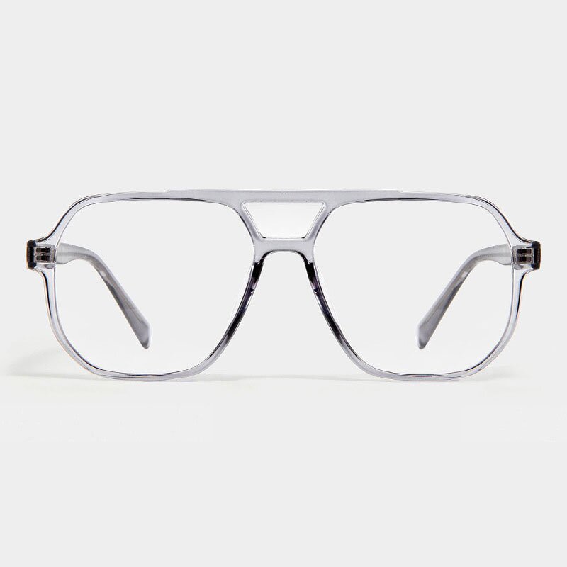Eyeglasses Manufacturer - OMELLE Vintage TR Optical Clear Color Pilot Double Beam Anti-Blue Light for Female Male Computer