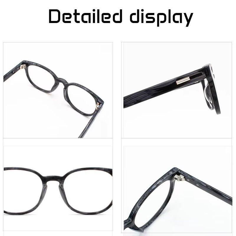 Eyeglasses Frames Manufacturer - Unisex Anti-Blue Ray Computer Gaming Round with Solid Pattern