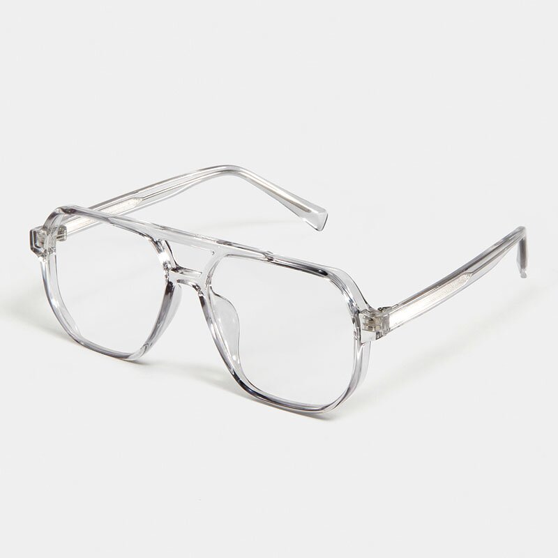 Eyeglasses Manufacturer - OMELLE Vintage TR Optical Clear Color Pilot Double Beam Anti-Blue Light for Female Male Computer