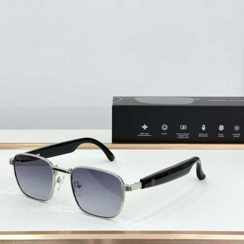 Smart Glasses Manufacturer - Omelle Built-in Bluetooth AI Translation Lentes Inteligentes Vintage Aviation for Men