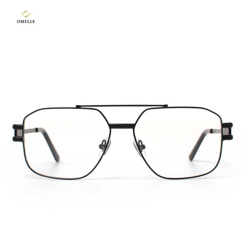 Eyeglasses Frames Manufacturer - New Arrived Golden Metal Full-rim Unisex Computer Pilot for Anti Blue Light