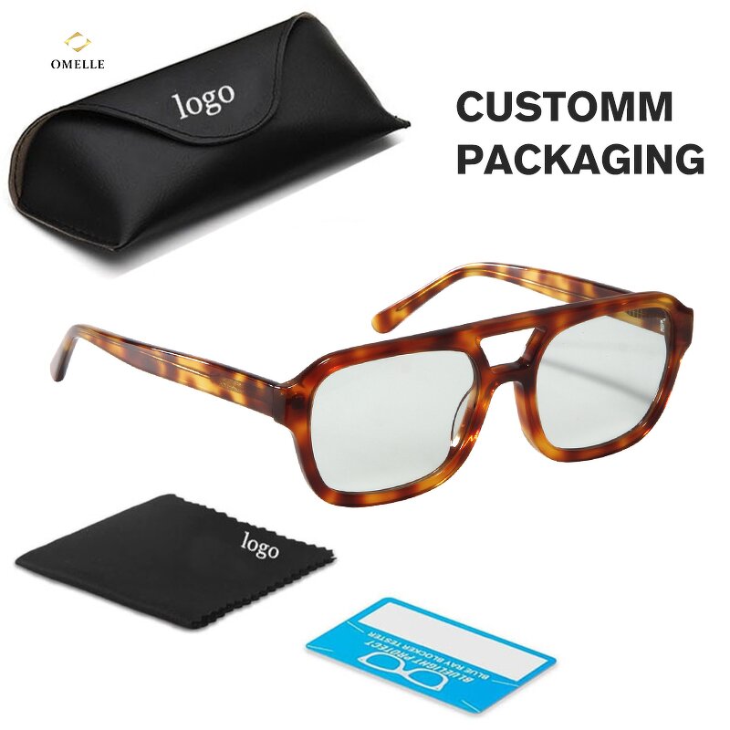Sunglasses Manufacturer - Women's Retro Oversized Square Acetate & TR90 Frame TAC Lens UV400 & Blue Light