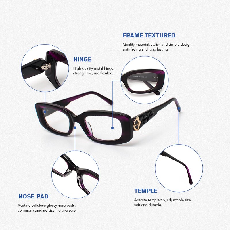 Glasses Frames Manufacturer - Eco Friendly Thick Black Plastic French Eyewear Brands Italy Design CE