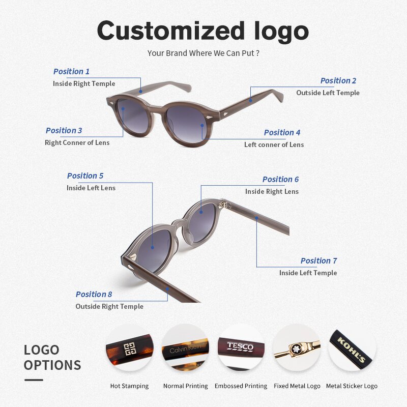 Sunglasses Manufacturer - Shenzhen High Quality Men's Retro Polarized UV400 Handmade Acetate Brown Gray Unisex