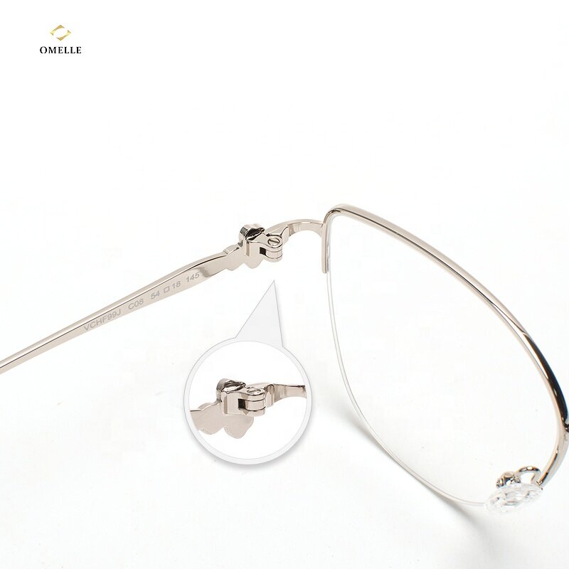 Optical Frames Manufacturer - Omelle Shenzhen Wholesale Cat Eye Fashion Woman Metal Half-rim