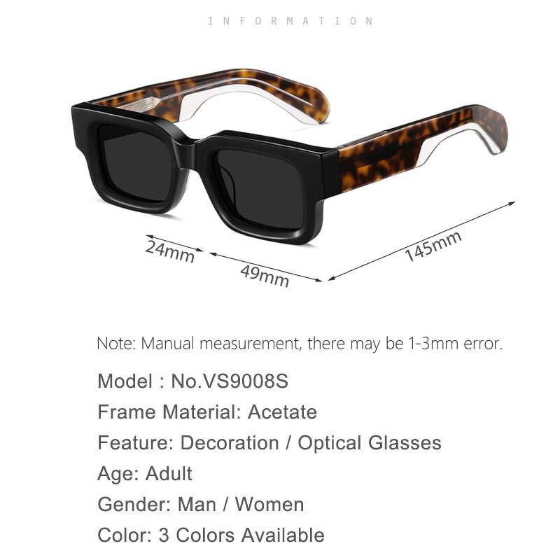 Sunglasses Manufacturer - Omelle Women's Trendy Blue Acetate HD Nylon Lenses Large Square Polarized Tac Material