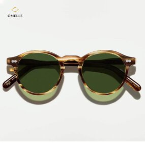 Sunglasses Manufacturer - Omelle Designer Luxury for Girls and Boys Round Acetate Frame Gray with Tac Lenses