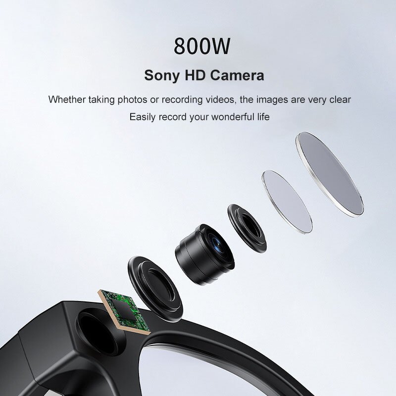 Smart Glasses Manufacturer - New Arrivals 2025 AI Camera with Chat Gpt AR Smart Glass Film 800W Pixel Camera