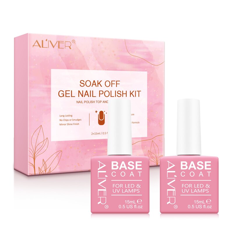 Nail Gel - Long Lasting UV Gel Rubber Top Coat Base Coat for Nail Salon