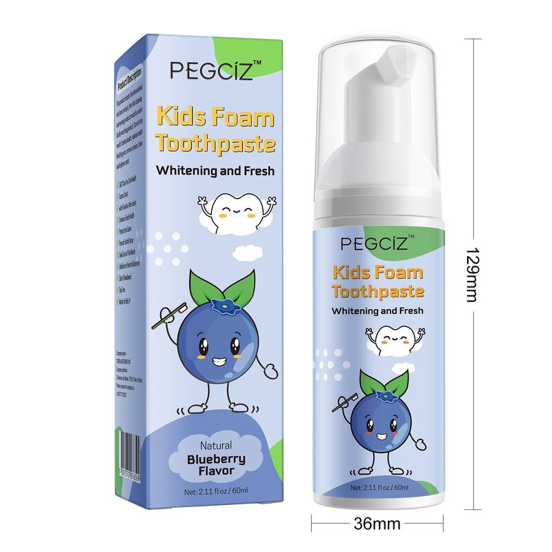 Toothpaste Foam - Private Label Kids Blueberry Strawberry Whitening Anti Cavity