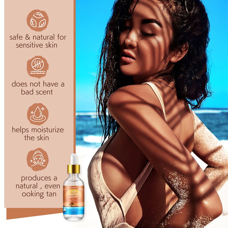 Self Tanner Drop - Private Label Natural Vegan Sunless Tanning Oil Serum