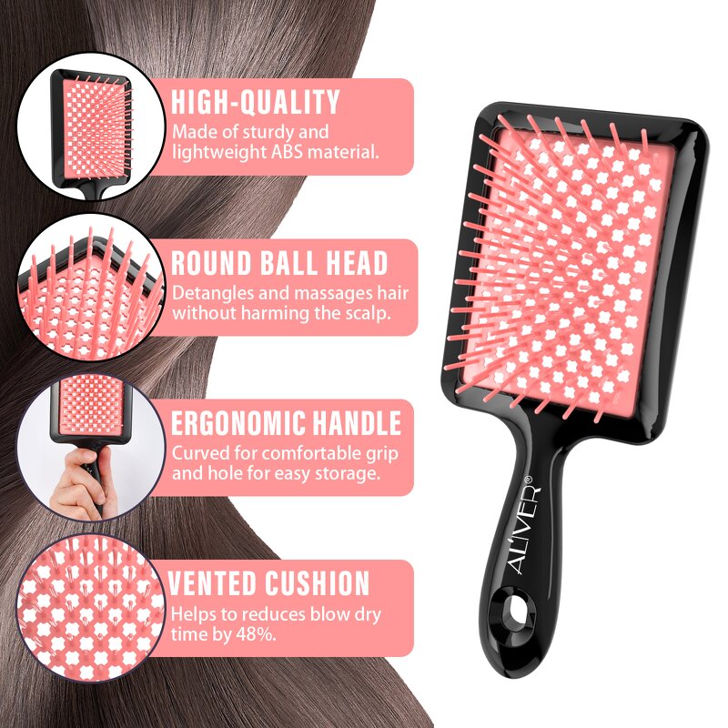 Hair Brush Manufacturer - 2024 Eco Friendly Wet Dry Vented Detangling Curly Hair
