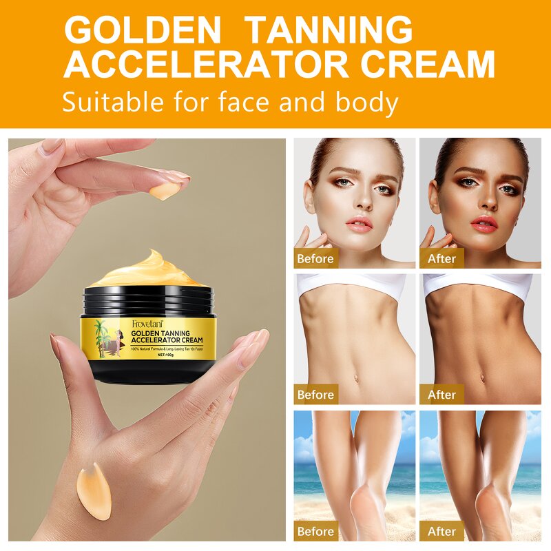 Tanning Cream - Natural Organic Carrot Golden Tanning Accelerator Sun Tan