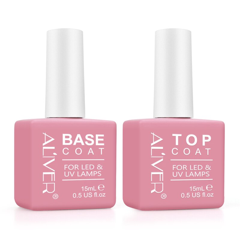 Nail Gel - Long Lasting UV Gel Rubber Top Coat Base Coat for Nail Salon
