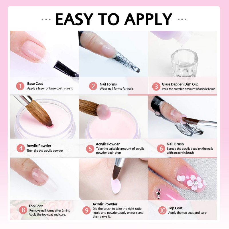 Acrylic Nail Kit - Wholesale Professional Full Set Liquid Powder UV Gel Extension