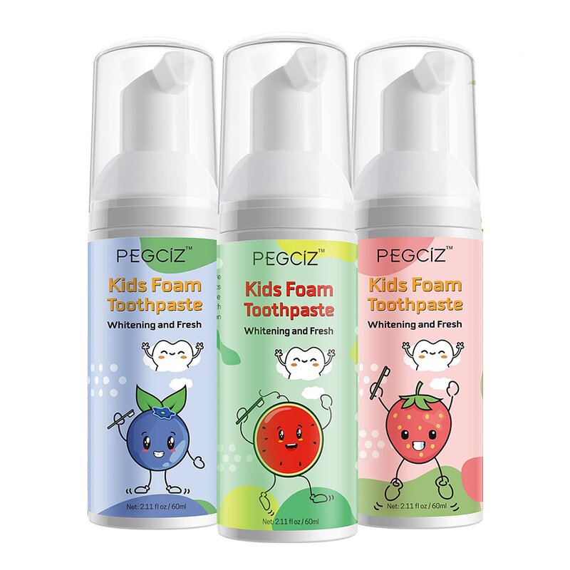 Toothpaste Foam - Private Label Kids Blueberry Strawberry Whitening Anti Cavity