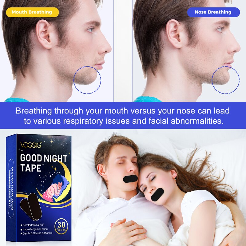Sleep Strip Manufacturer - Black Lip Shaped Hypoallergenic Anti Snoring Breathing