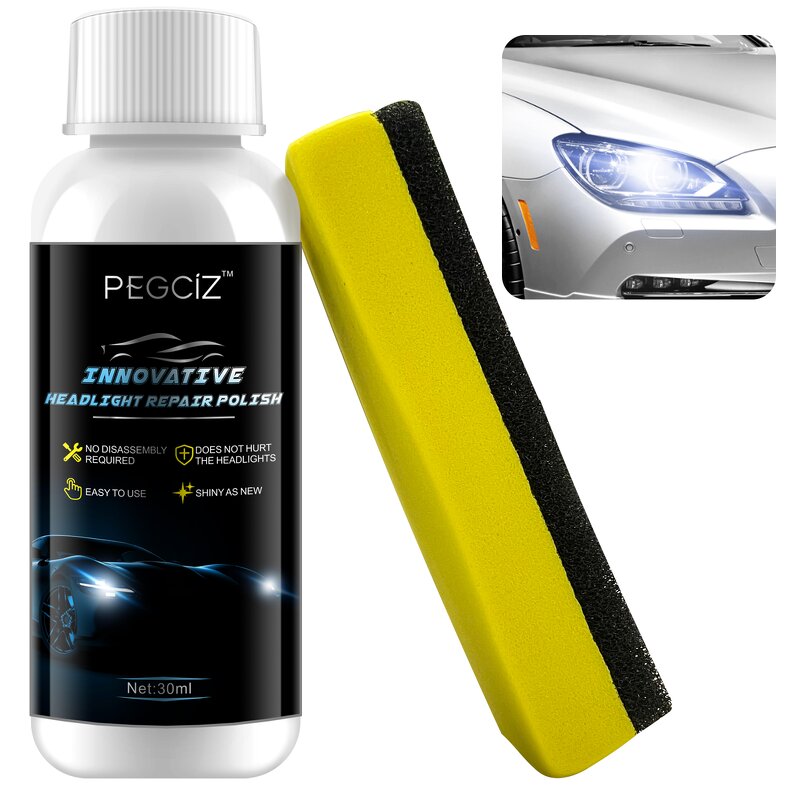 Headlight Restore - Car Head Light Repair Polish Fluid Scratch Remover Kit