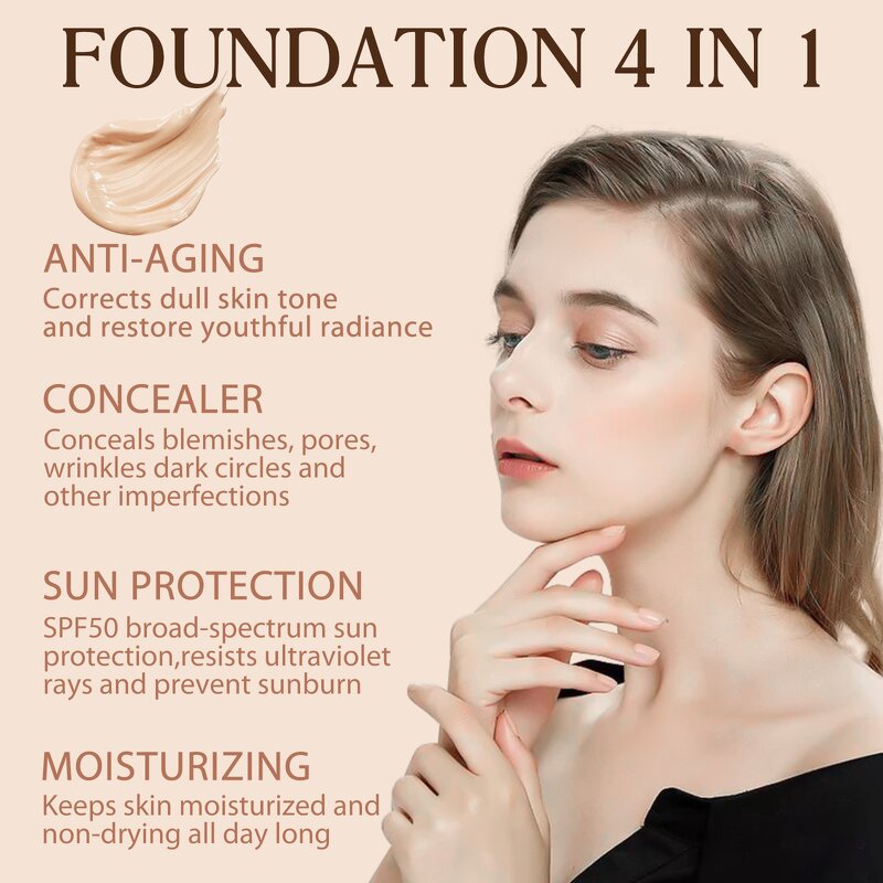 Foundation Manufacturer - OEM Matte Waterproof Full Coverage Long Lasting Black Skin