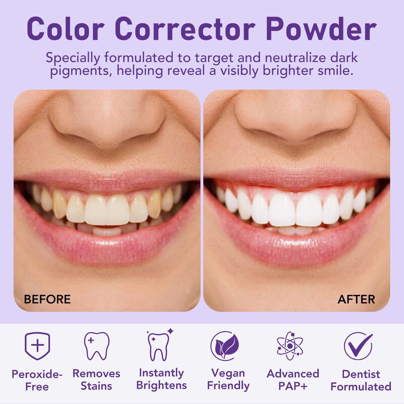 Teeth Powder Manufacturer - 30g Natural Mint Instant Whitening Purple Cleaning