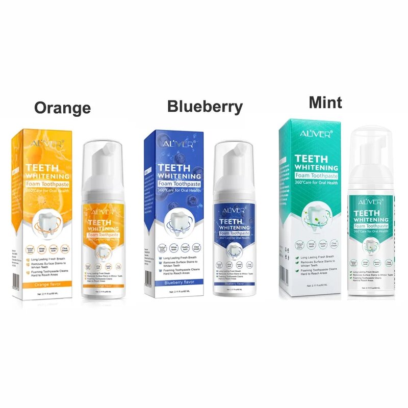 Toothpaste Mousse - 60ml Oral Care Deep Mouth Cleaning Cigarette Teeth Whitening