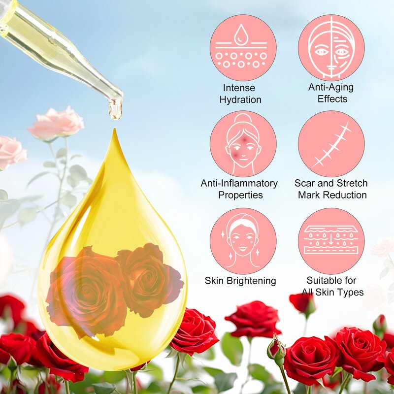 Rose Oil Manufacturer - Private Label Organic Vitamin E Skin Brightening Anti-Aging