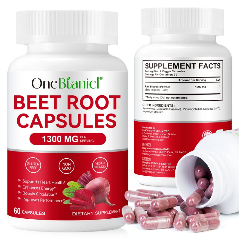 Capsule Manufacturer - Organic Beet Root 1300mg Energy Endurance Support Supplement