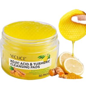Cotton Pad Manufacturer - 30pcs Vitamin C Tumeric Kojic Acid Brightening Cleansing
