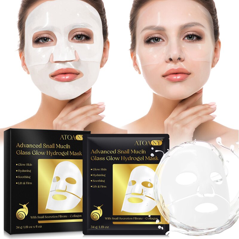 Face Mask Manufacturer - Private Label Snail Mucin Collagen Hydrogel Glass Glow