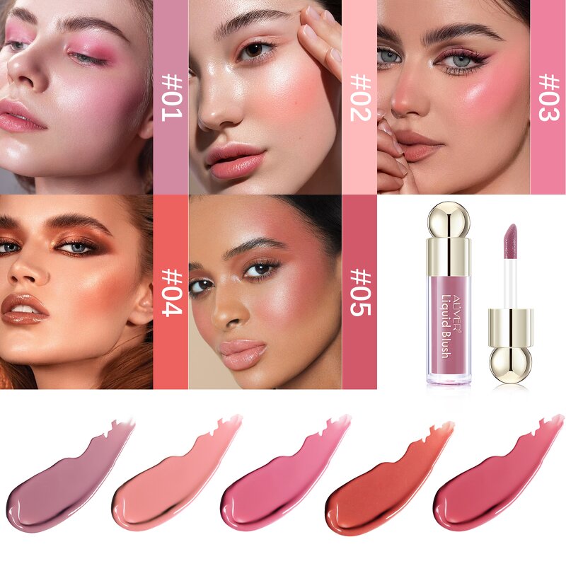 Blush Manufacturer - Wholesale Vegan Matte Dewy Cream 5 Colors Liquid Cheek Tint