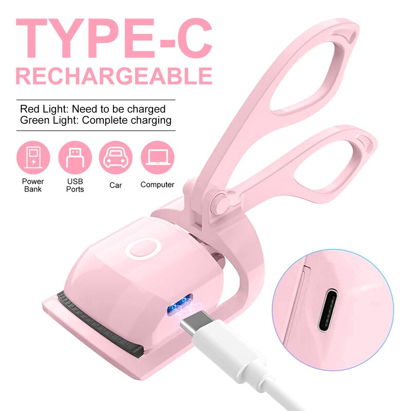 Eyelash Curler - Private Label USB Rechargeable Temperature Control Electric Heated
