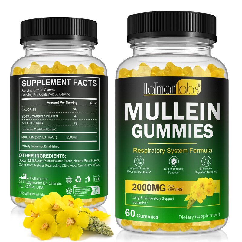 Gummy Manufacturer - Private Label Mullein Leaf Extract Lung Cleanse Detox Organic