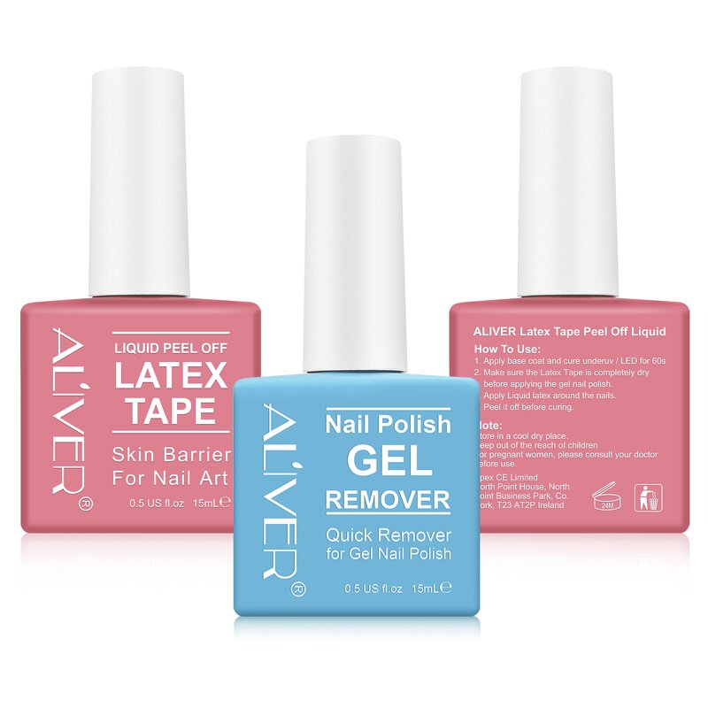 Liquid Latex Tape - Pink Peel Off Skin Barrier Fast Nail Polish Remover