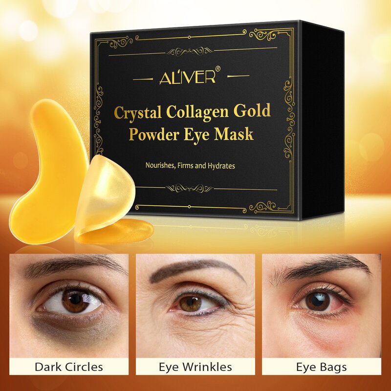 Eye Mask Manufacturer - 25 Pairs 24K Gold Aloe Vera Collagen Puffy Dark Circles