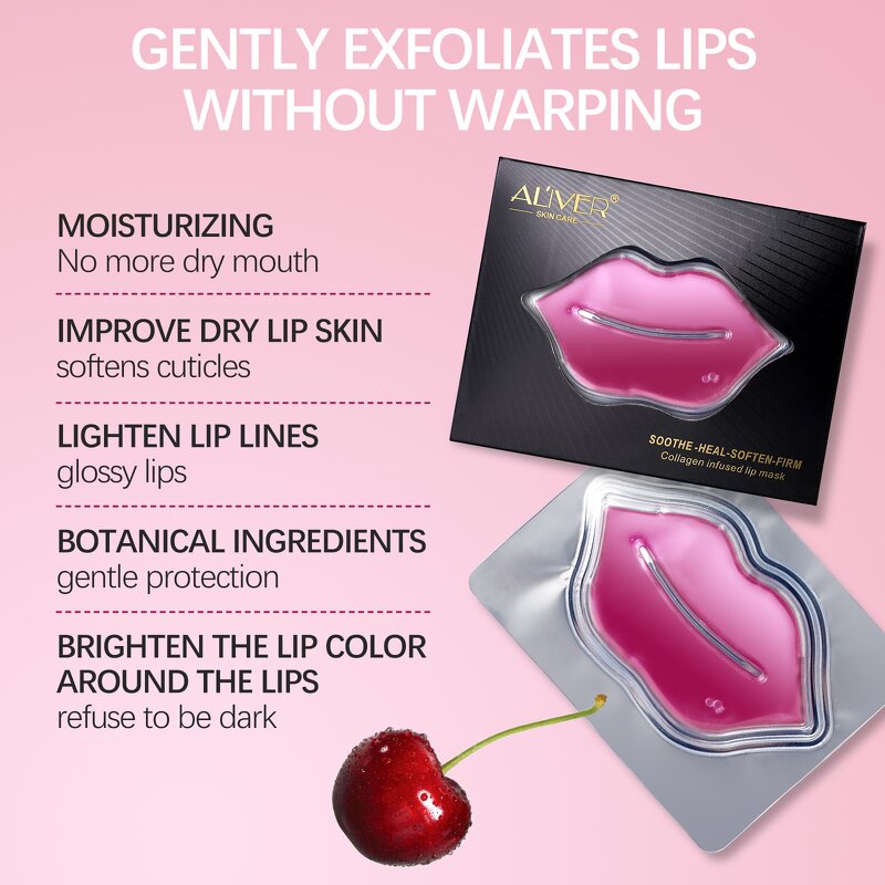 Lip Mask Manufacturer - Cherry Extract Exfoliate Softening Collagen Infused
